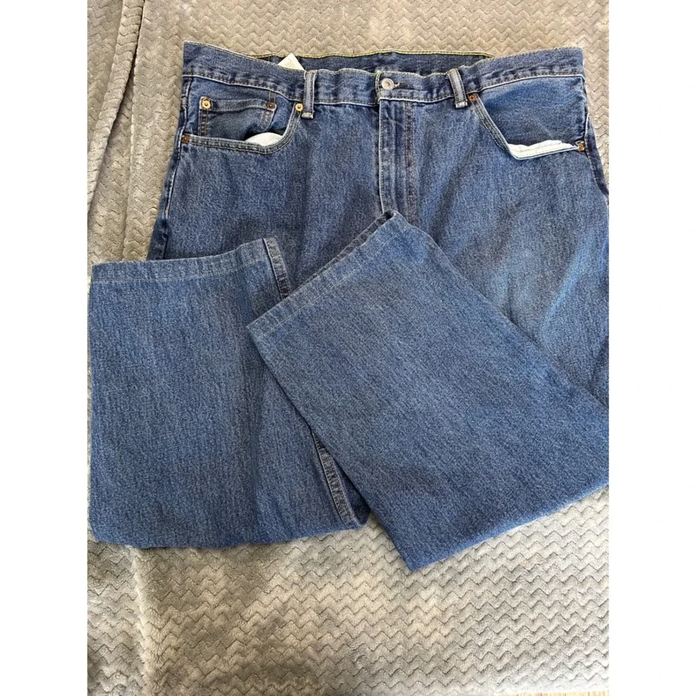 Levis 550 Original Fit VinJeans Mens 40x24 Blue Denim Straight Leg Zip &n Button